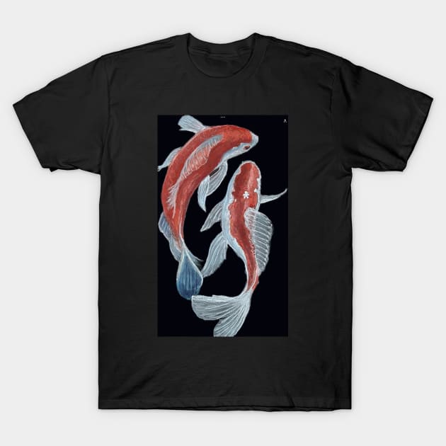 Koi T-Shirt by Bill Cameron Fine Art